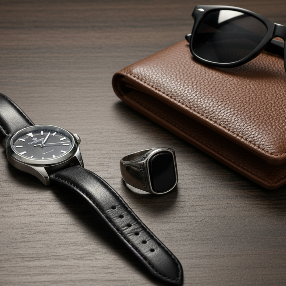 Crown Silver Men’s Ring with Black Onyx