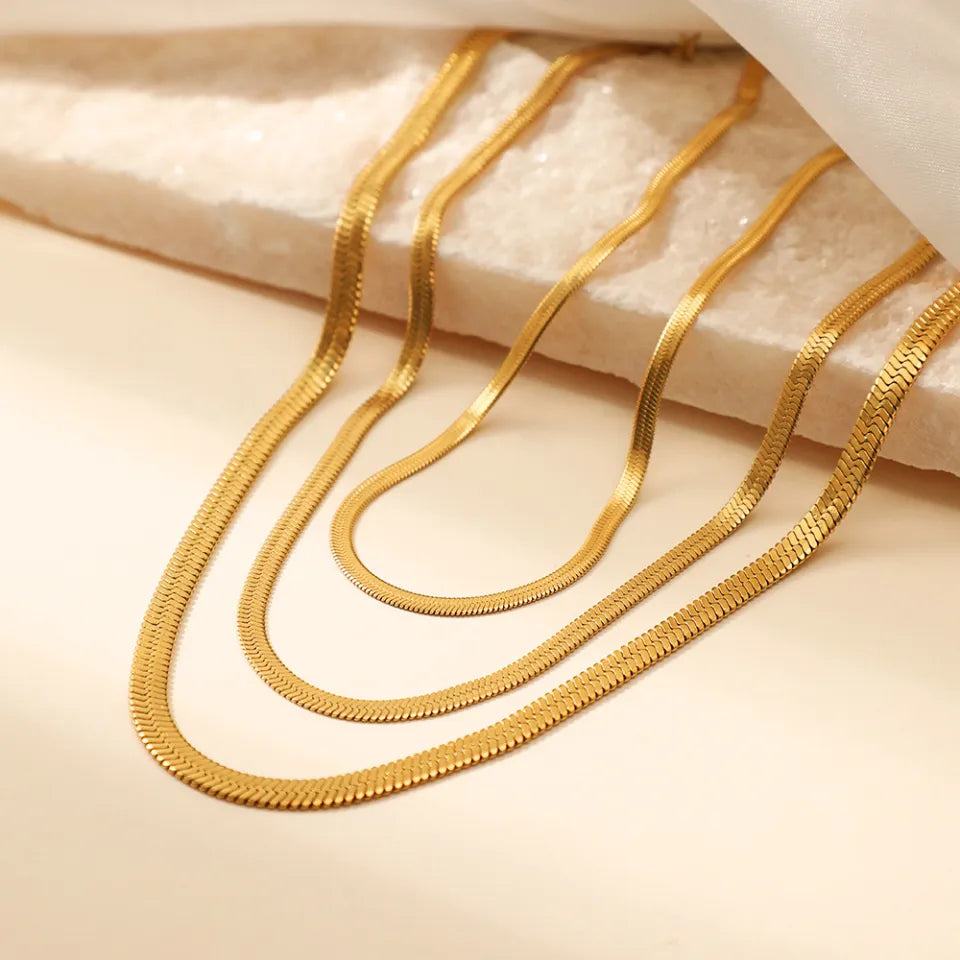 Unisex Stainless Steel Snake Chain Necklace